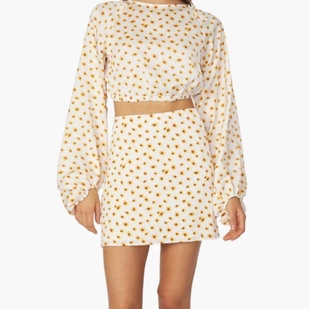 WeWoreWhat Ditsy Daisies Slip Skirt